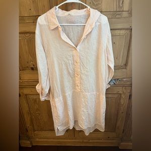 Eileen fisher linen shirt dress